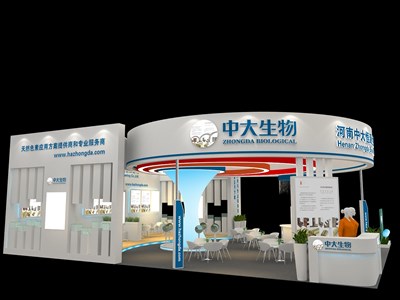 72平米展臺設計制作：三面開口/現(xiàn)代/木質結構/白色，為醫(yī)藥展展商而作（免費使用）