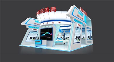 90平米展臺設計制作：三面開口/現(xiàn)代/木質結構/白色，為交通物流展展商而作（免費使用）