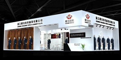 126平米展臺(tái)設(shè)計(jì)制作：一面開(kāi)口/現(xiàn)代/木質(zhì)結(jié)構(gòu)/白色，為服裝展展商而作（免費(fèi)使用）