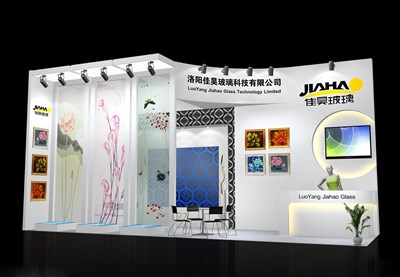 27平米展臺(tái)設(shè)計(jì)制作：二面開(kāi)口/現(xiàn)代/木質(zhì)結(jié)構(gòu)/白色，為工藝品展展商而作（免費(fèi)使用）