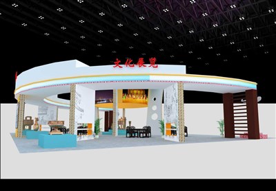 600平米展臺設(shè)計制作：四面開口/現(xiàn)代/木質(zhì)結(jié)構(gòu)/白色，為文博會展商而作（免費使用）