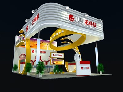 54平米展臺設(shè)計制作：三面開口/現(xiàn)代/木質(zhì)結(jié)構(gòu)/白色，為文具圖書展展商而作（免費使用）