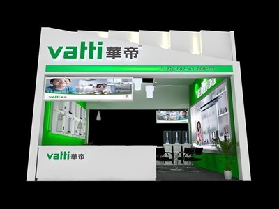 36平米展臺(tái)設(shè)計(jì)制作：二面開口/現(xiàn)代/木質(zhì)結(jié)構(gòu)/白色，為家電展展商而作（免費(fèi)使用）