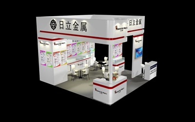 36平米展臺(tái)設(shè)計(jì)制作：三面開(kāi)口/現(xiàn)代/木質(zhì)結(jié)構(gòu)/白色，為汽配展展商而作（免費(fèi)使用）