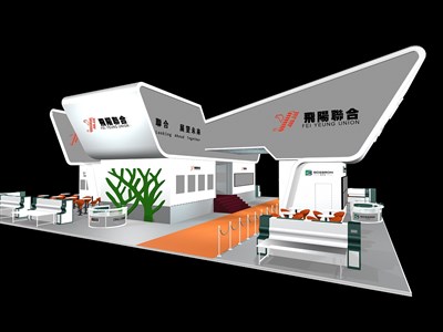 720平米展臺設(shè)計制作：四面開口/現(xiàn)代/木質(zhì)結(jié)構(gòu)/白色，為汽配展展商而作（免費使用）