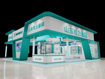 182平米展臺(tái)設(shè)計(jì)制作：三面開口/現(xiàn)代/木質(zhì)結(jié)構(gòu)/綠色，為綜合展展商而作（免費(fèi)使用）