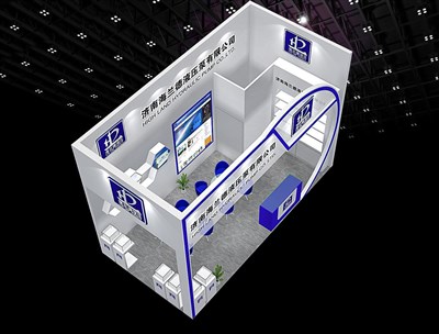 18平米展臺設(shè)計制作：二面開口/現(xiàn)代/木質(zhì)結(jié)構(gòu)/白色，為綜合展展商而作（免費使用）