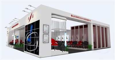 132平米展臺設計制作：四面開口/現(xiàn)代/型材結構/白色，為家具展展商而作（免費使用）