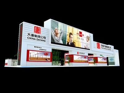 115平米展臺設(shè)計制作：四面開口/前衛(wèi)/型材結(jié)構(gòu)/白色，為房產(chǎn)展展商而作（免費使用）