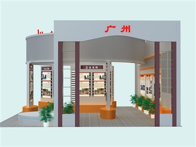 135平米展臺(tái)設(shè)計(jì)制作：三面開口/現(xiàn)代/型材結(jié)構(gòu)/灰色，為旅游展展商而作（免費(fèi)使用）