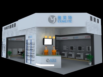 72平米展臺設計制作：二面開口/現(xiàn)代/木質結構/白色，為建材展展商而作（免費使用）